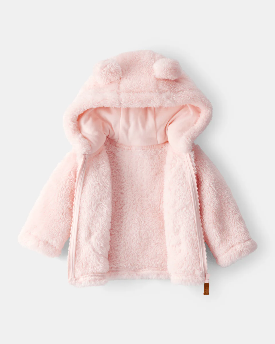 Chaqueta de sherpa rosa - Image 2