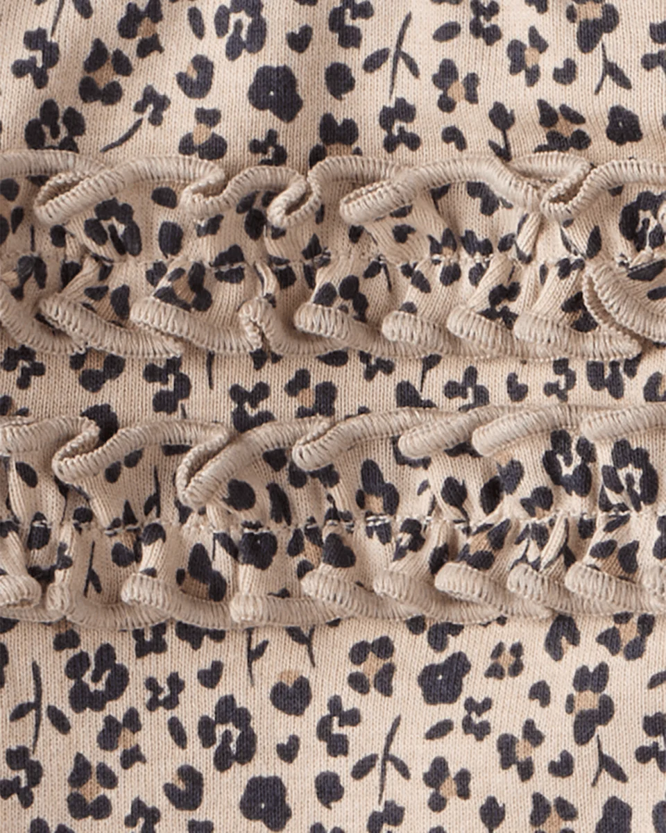 Conjunto tres piezas bodies manga larga y pantalón estampado leopardo - Image 4