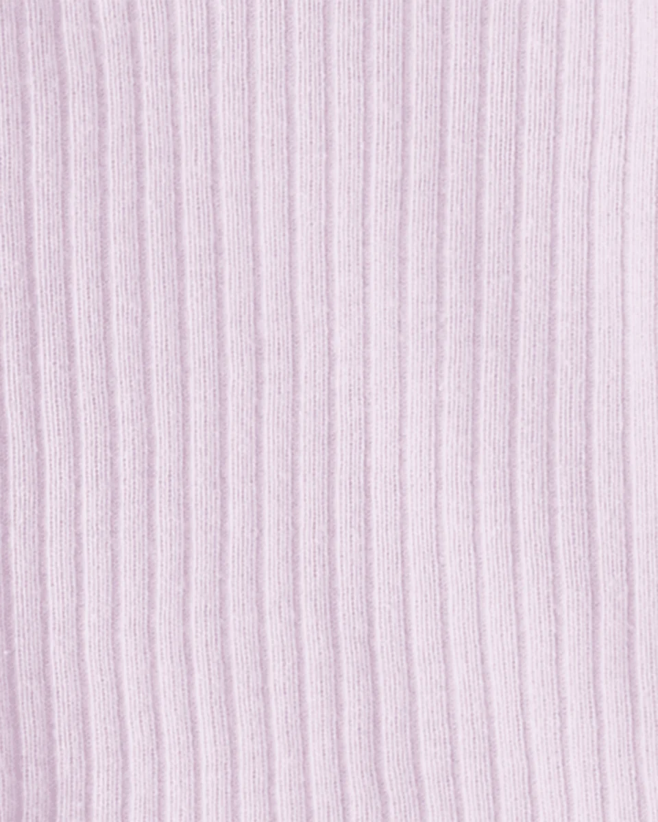 Conjunto 3 piezas, camiseta de algodón, pantalón y gorro, diseño liso en color lavanda - Image 4