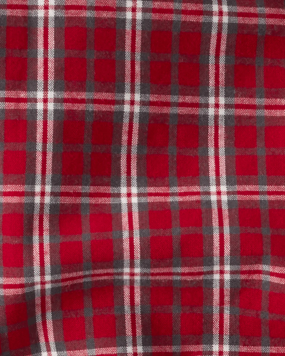 Conjunto dos piezas camisa a cuadros y pantalón con tirantes denim - Image 4