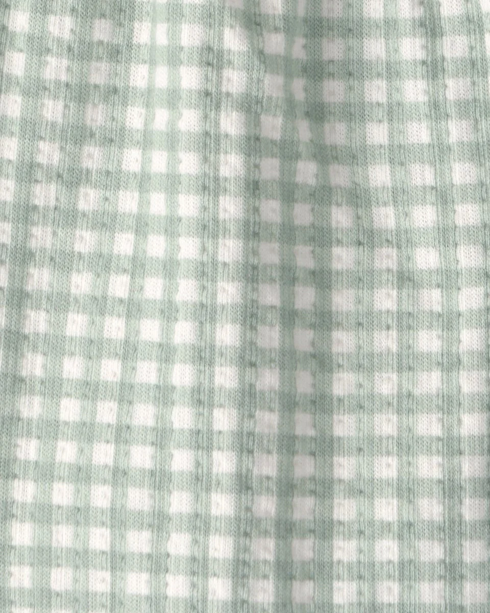 Conjunto 2 piezas camiseta de algodón y pantalón corto vichy - Image 4