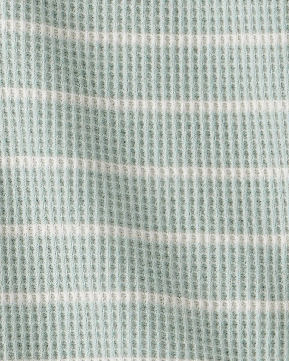 Conjunto dos piezas de algodón body y pantalón térmico a rayas - Image 2