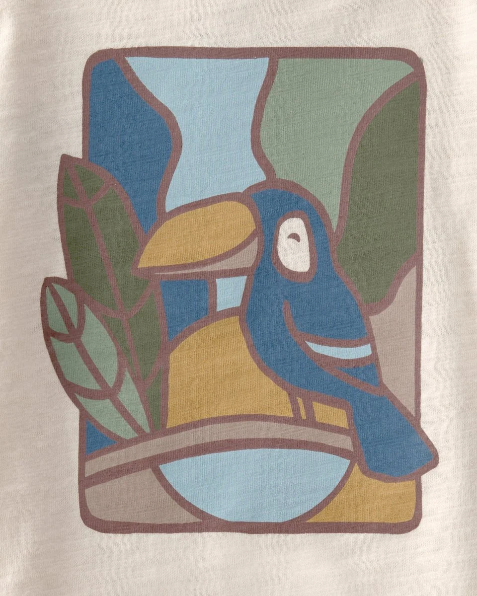 Conjunto dos piezas de algodón camisa y pantalón corto slub, diseño desierto - Image 4
