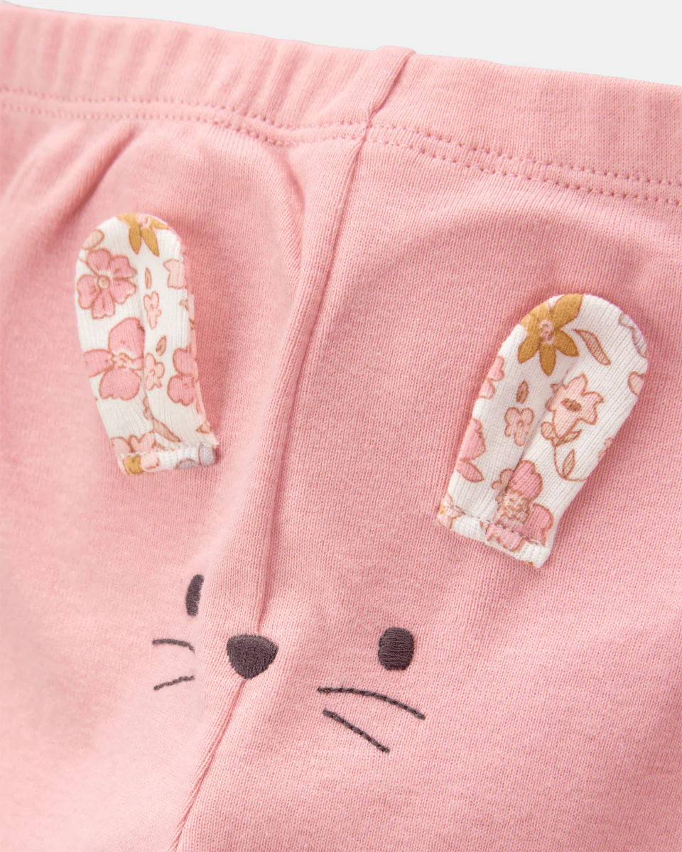 Conjunto tres piezas algodón pantalón y dos bodies diseño ratoncita - Image 2