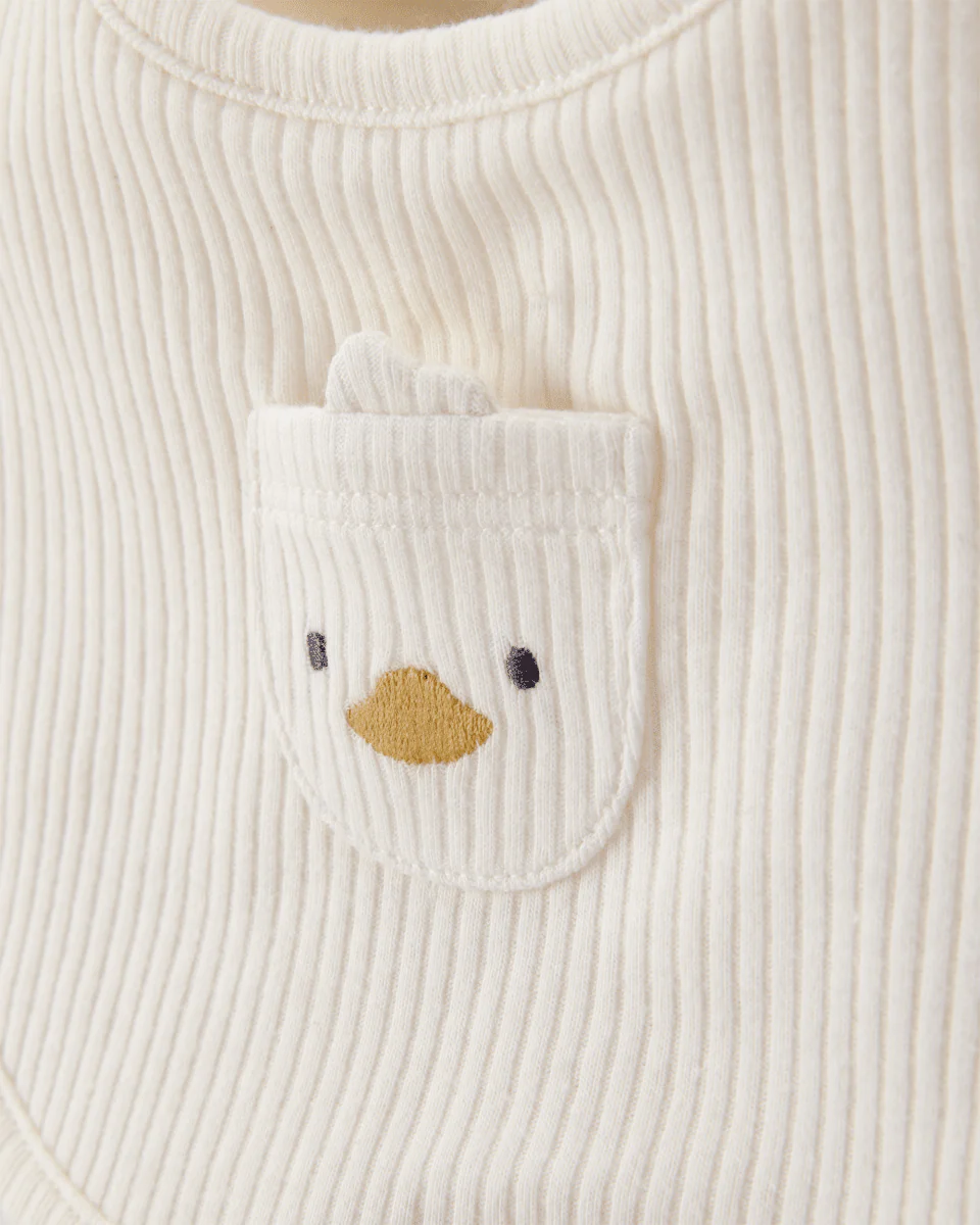 Pack tres baberos algodón diseño aves - Image 3