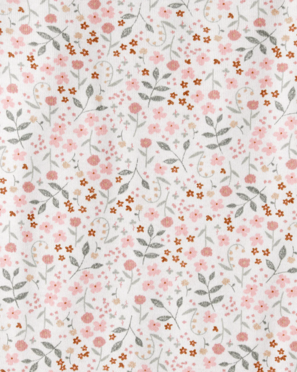 Pack cinco piezas body manga corta con tren y flores - Image 3