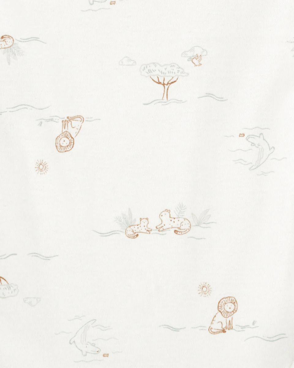 Pack cinco bodies de algodón, diseño safari - Image 2