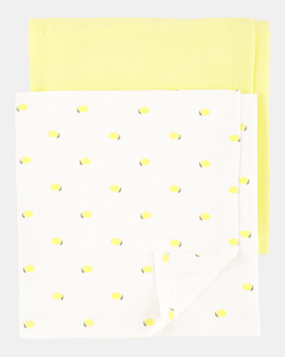 Pack dos mantas con estampado de limón