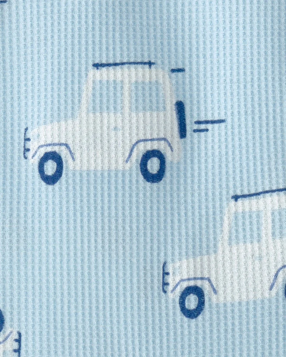 Pelele corto térmico, diseño carros azul - Image 2