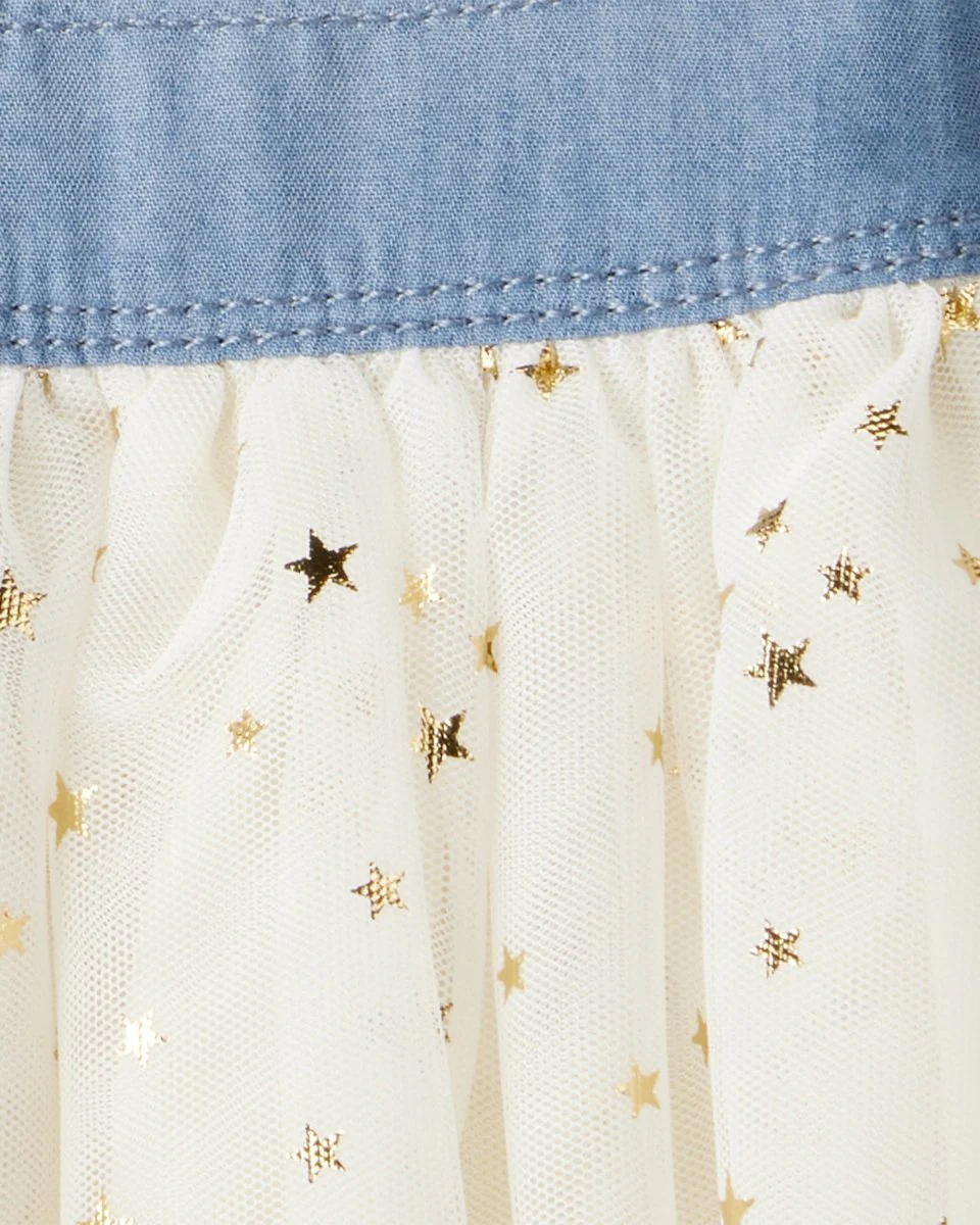 Peto de chambray con falda de tul - Image 3