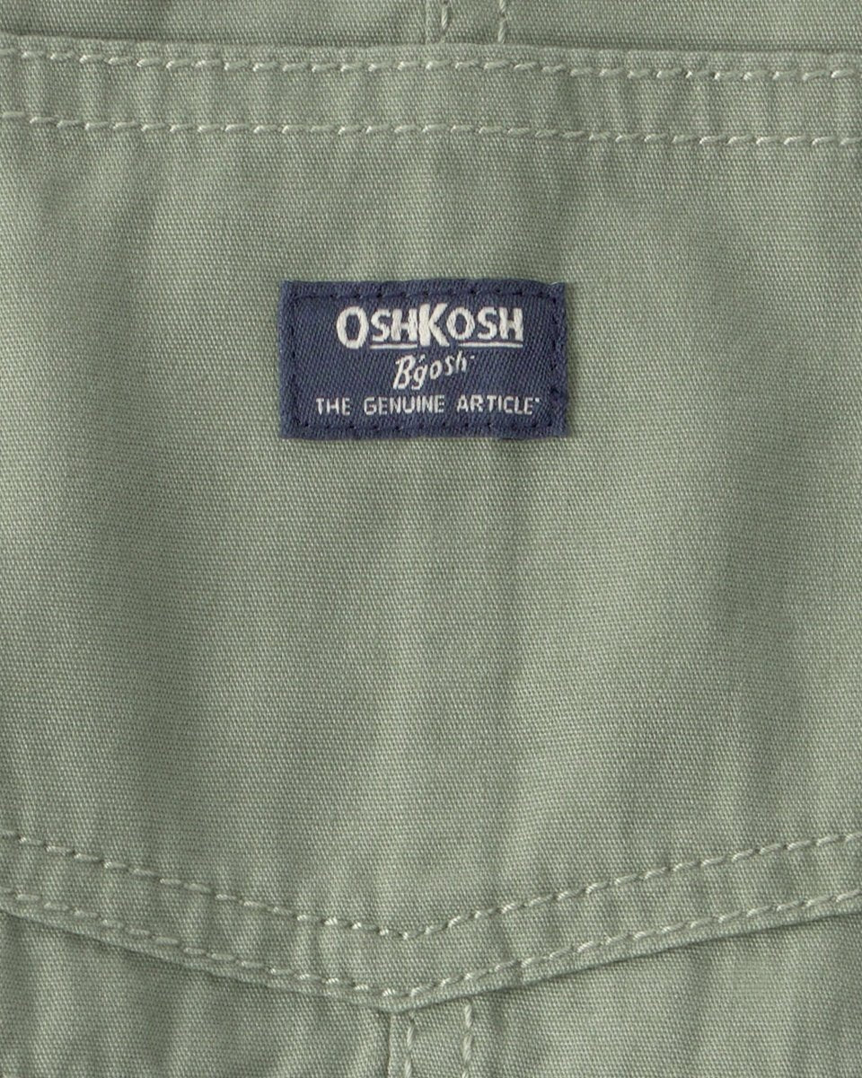 Peto corto de algodón canvas, diseño verde oliva - Image 3