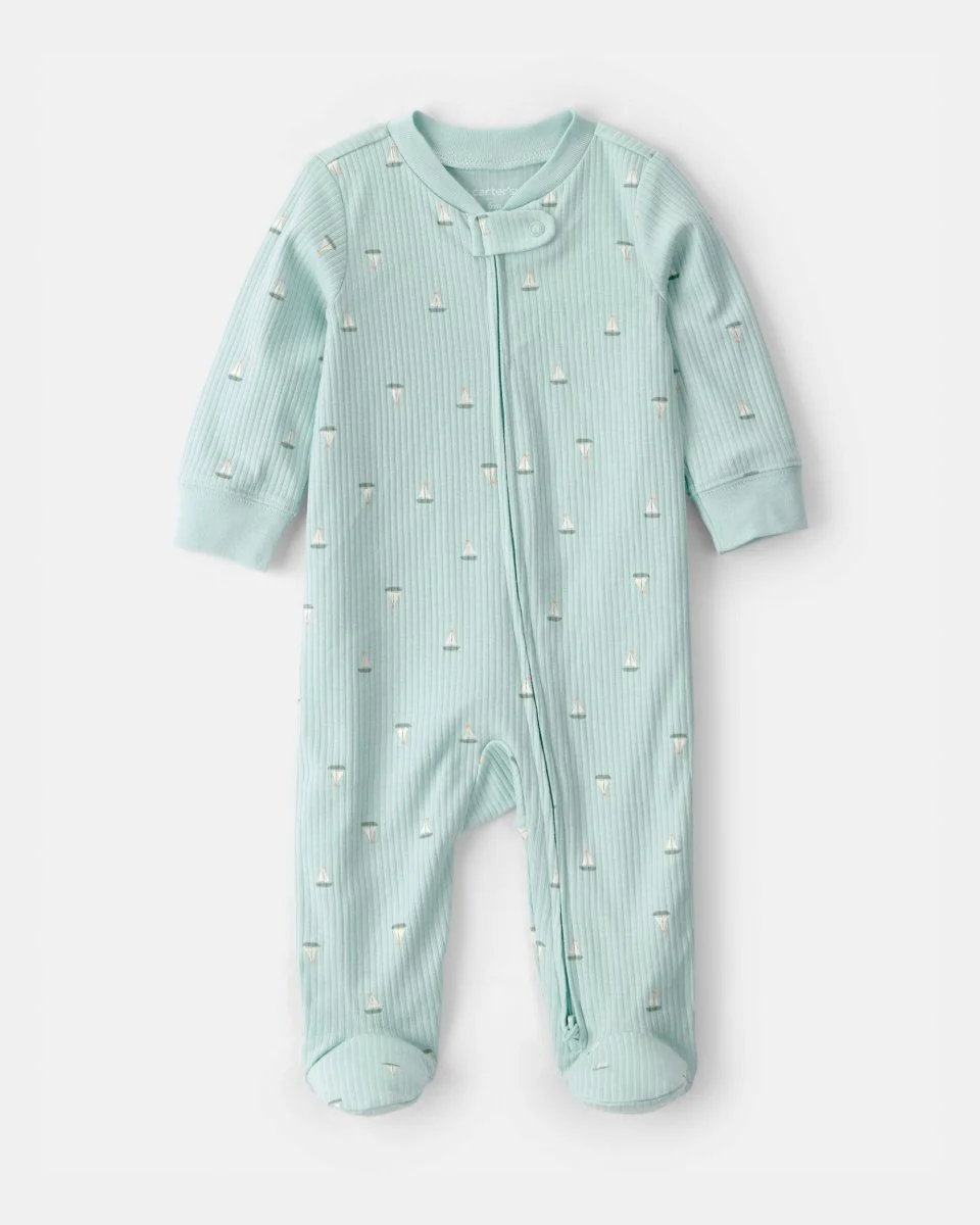 Pijama de algodón con estampado de veleros