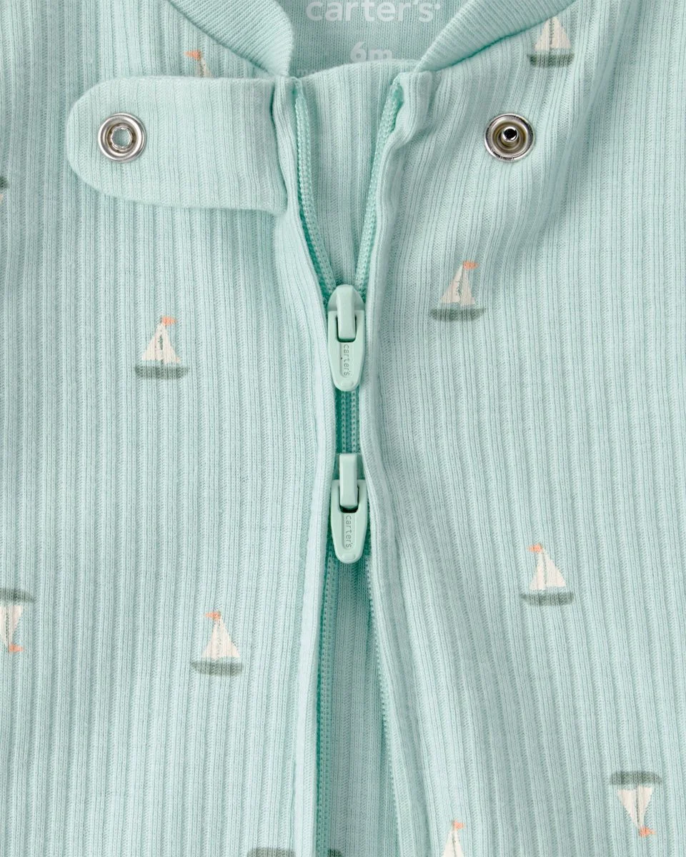 Pijama de algodón con estampado de veleros - Image 2