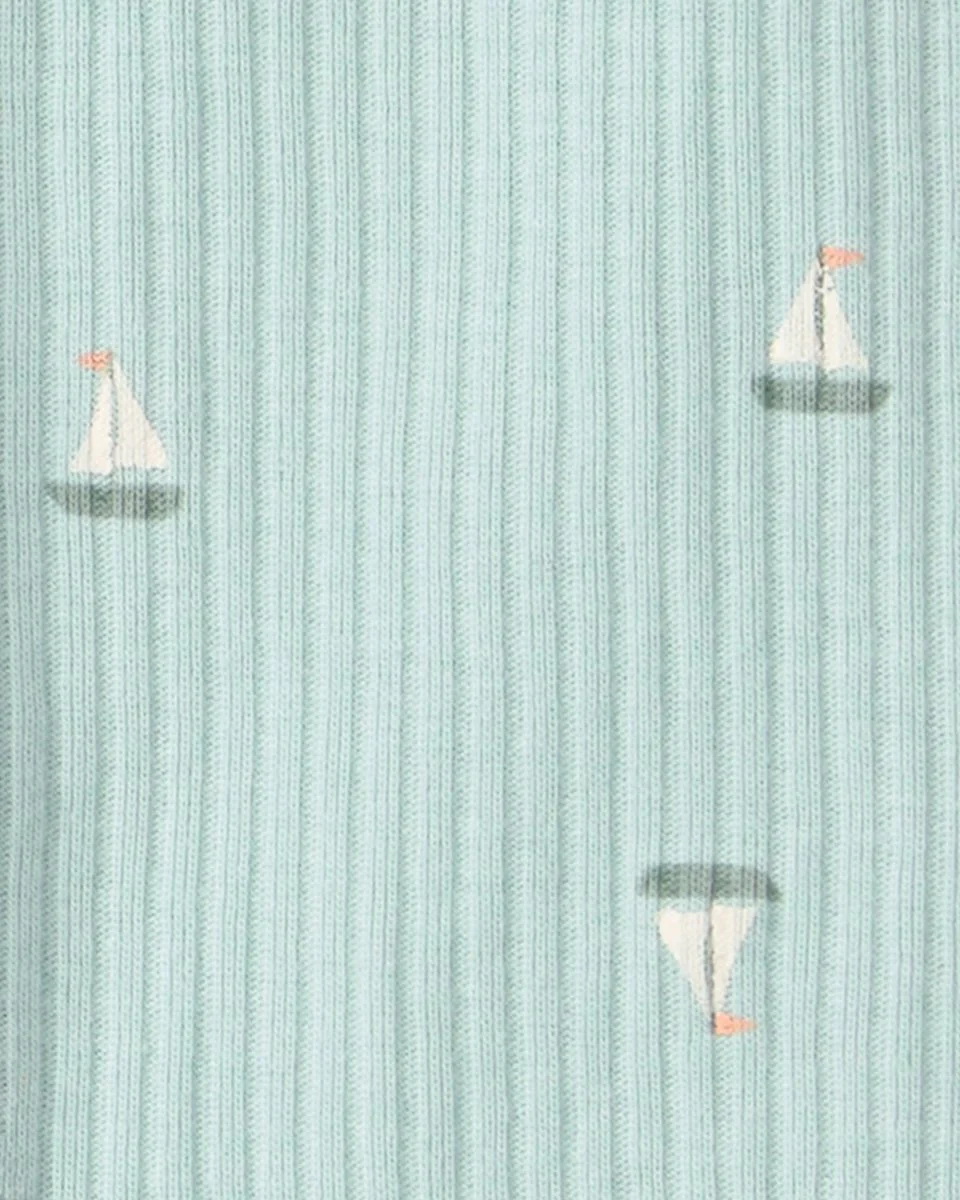 Pijama de algodón con estampado de veleros - Image 3