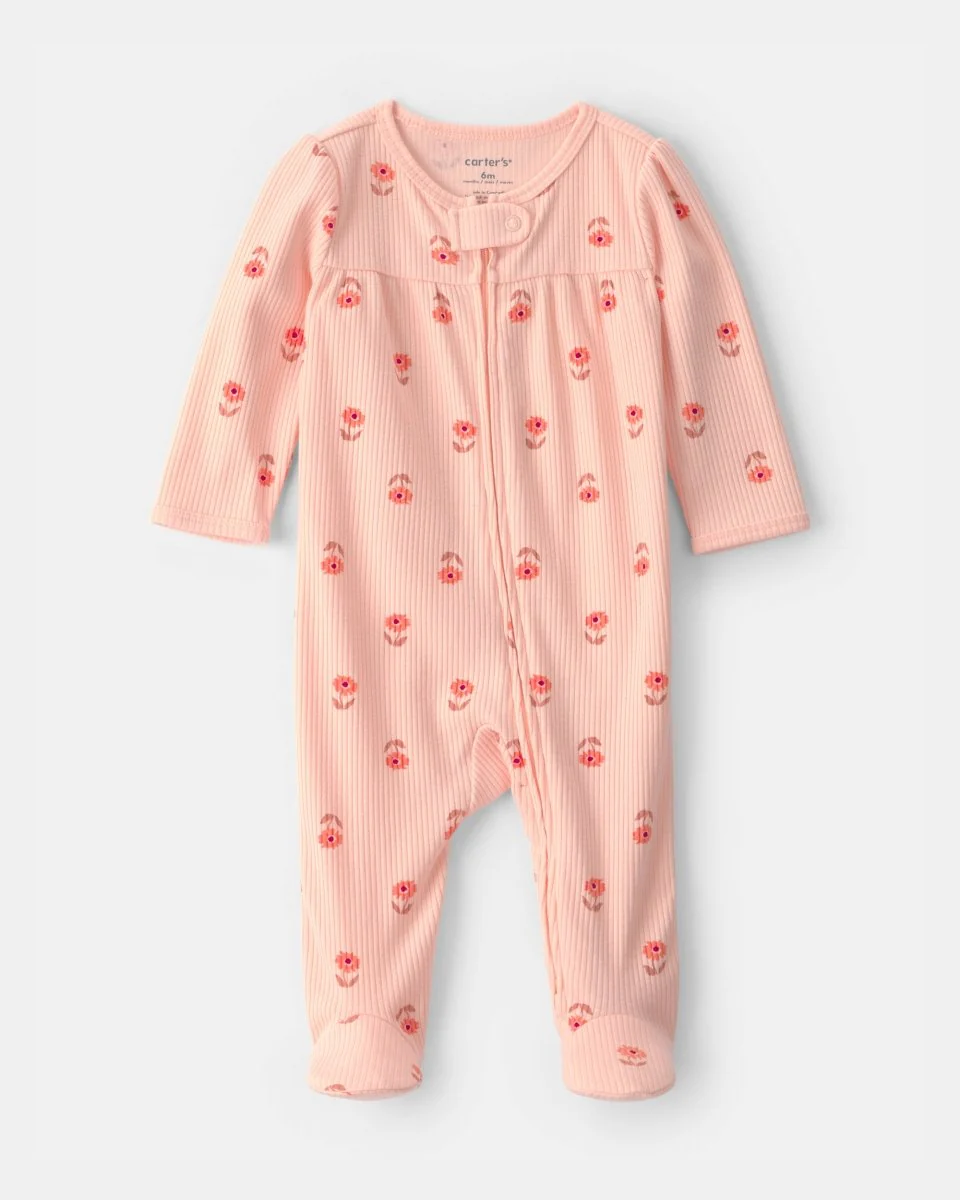 Pijama de algodón con estampado floral