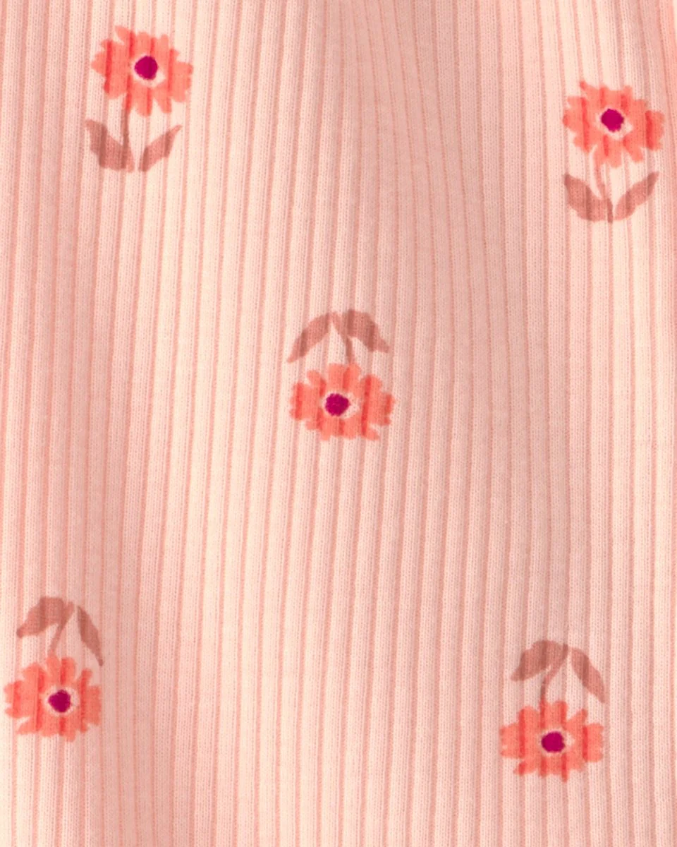 Pijama de algodón con estampado floral - Image 3