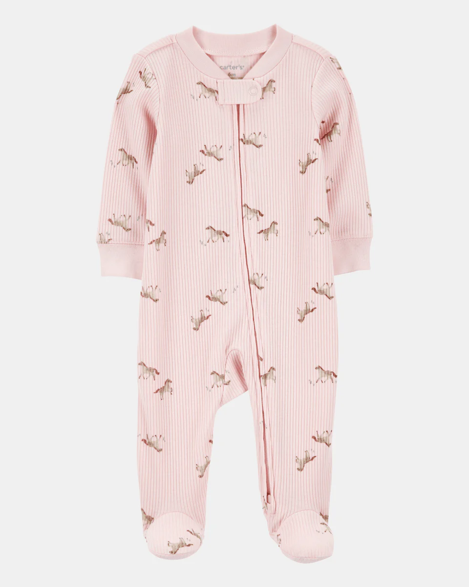 Pijama entero punto canalé diseño caballo