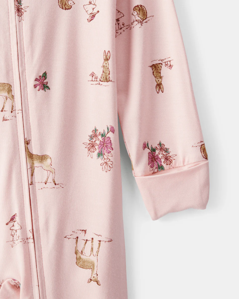 Pijama sostenible de algodón suave, diseño ciervos rosas - Image 3