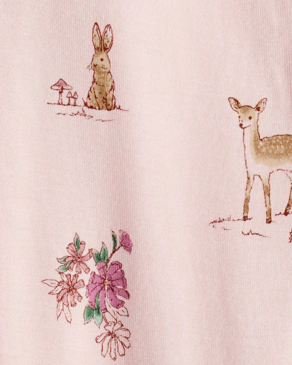 Pijama sostenible de algodón suave, diseño ciervos rosas - Image 6