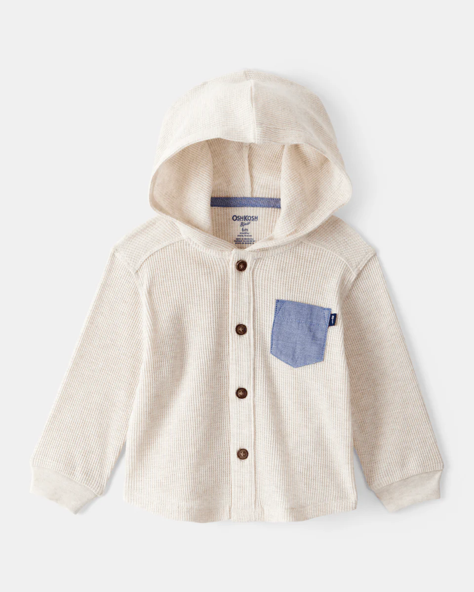 Sudadera gris jaspeada de punto con capucha